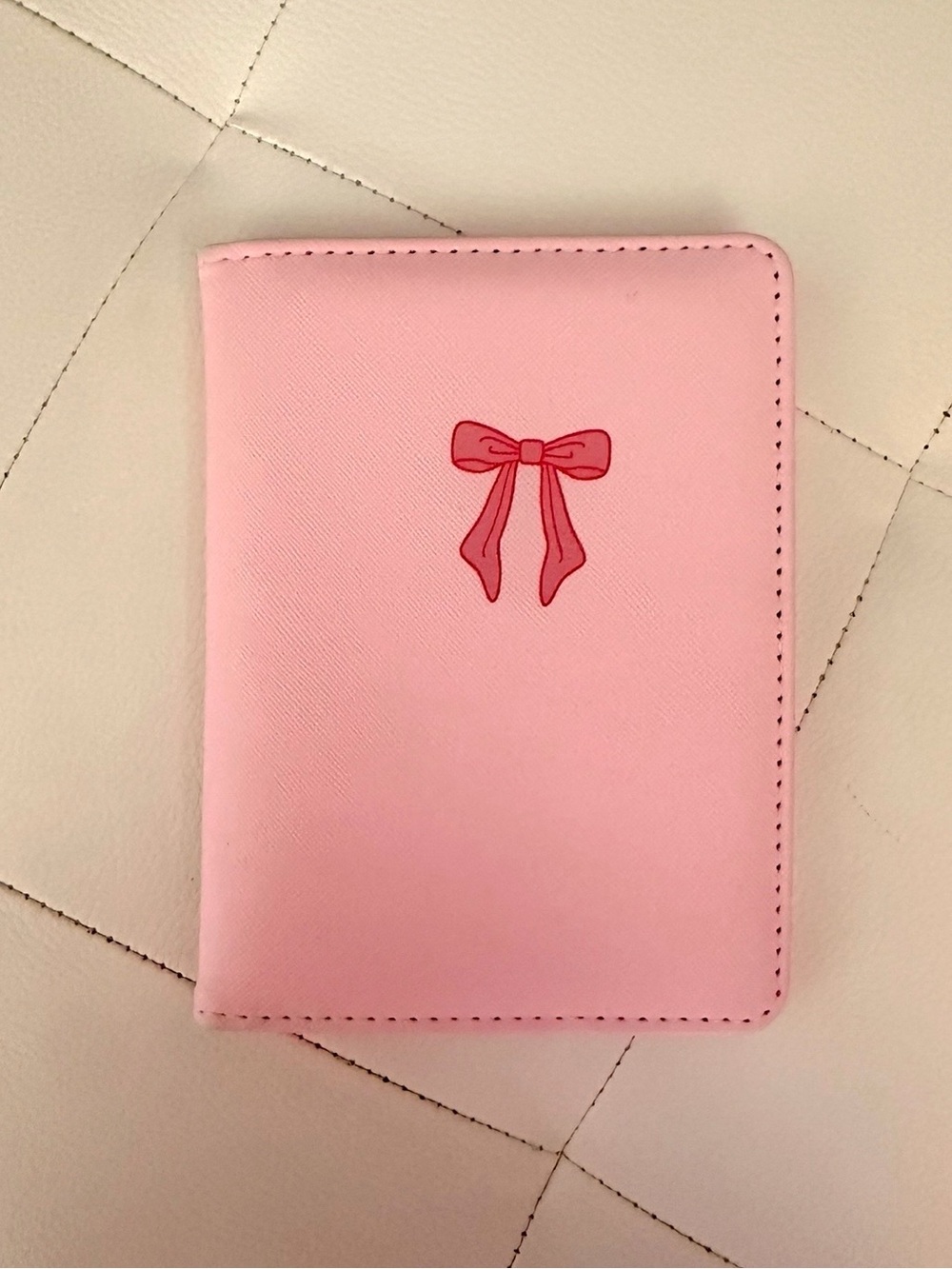 Pink Bow Passport Holder Wallet NWOT